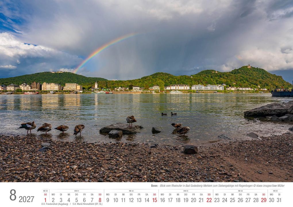 Weitere Ansicht: Bonn 2027 Bildkalender A3 quer, spiralgebunden
