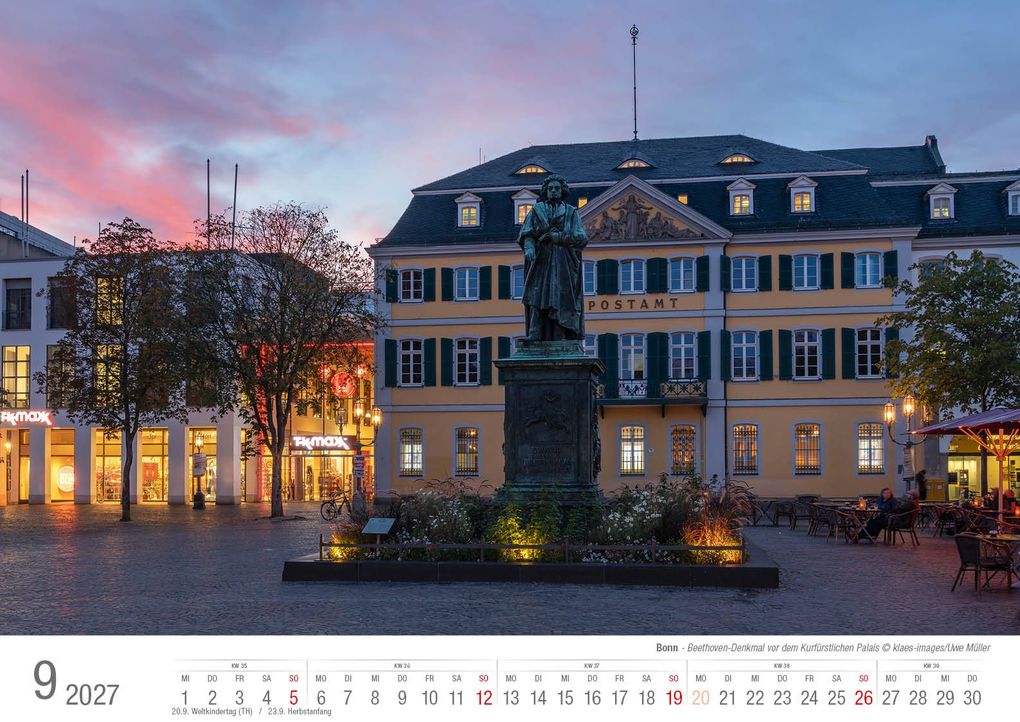 Weitere Ansicht: Bonn 2027 Bildkalender A3 quer, spiralgebunden