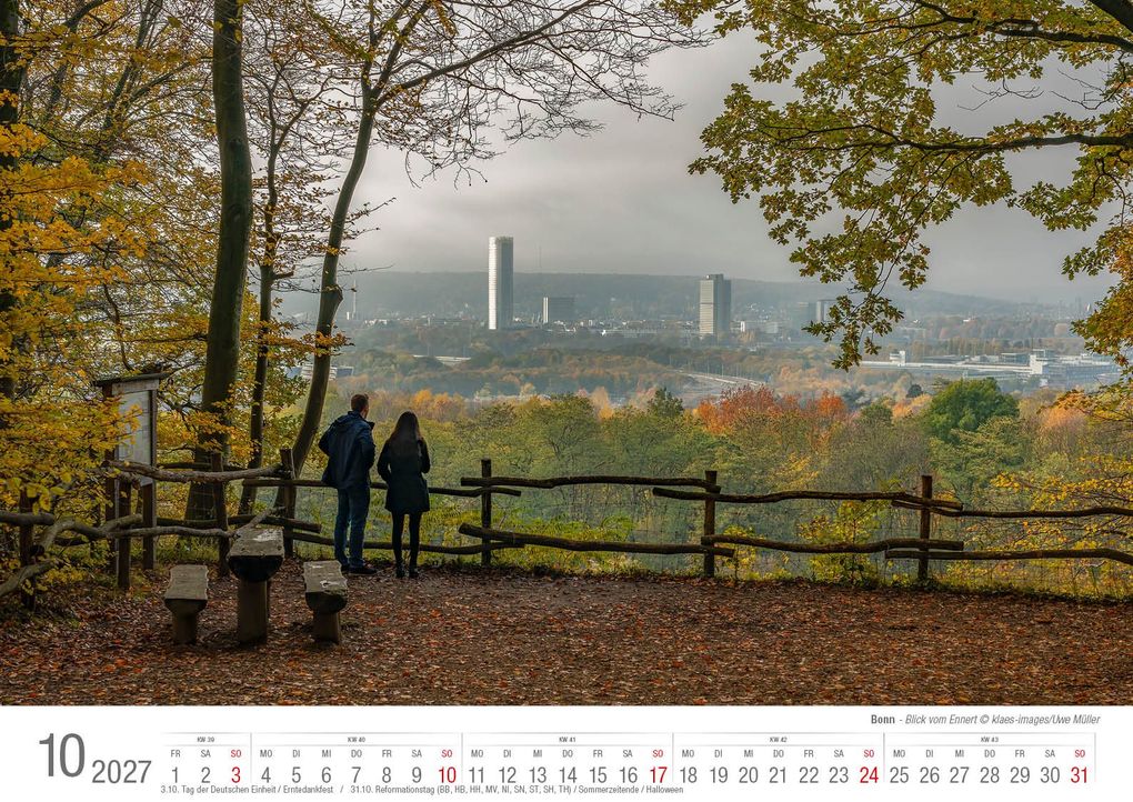 Weitere Ansicht: Bonn 2027 Bildkalender A3 quer, spiralgebunden