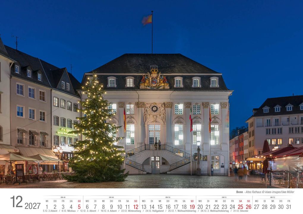 Weitere Ansicht: Bonn 2027 Bildkalender A3 quer, spiralgebunden