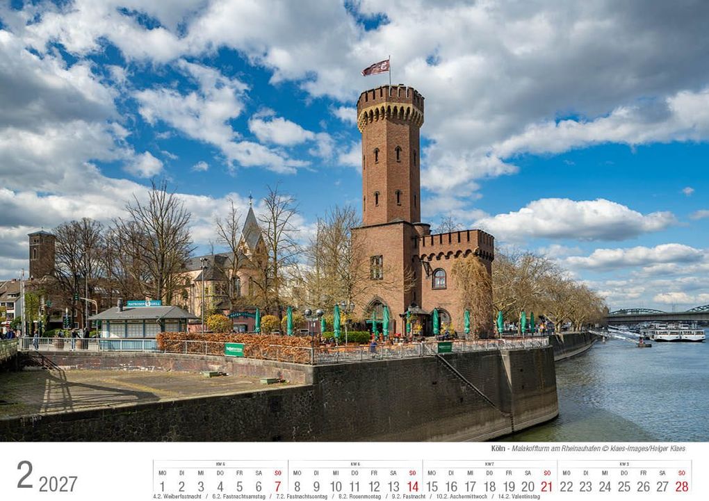 Weitere Ansicht: Köln 2027 Bildkalender A4 quer, spiralgebunden