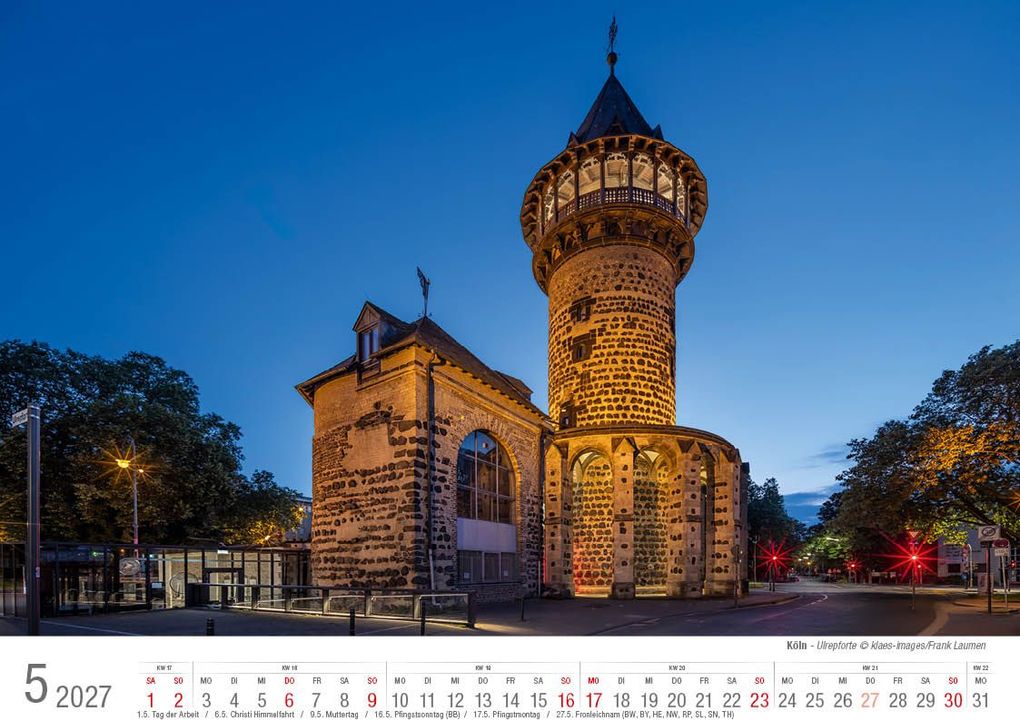 Weitere Ansicht: Köln 2027 Bildkalender A4 quer, spiralgebunden