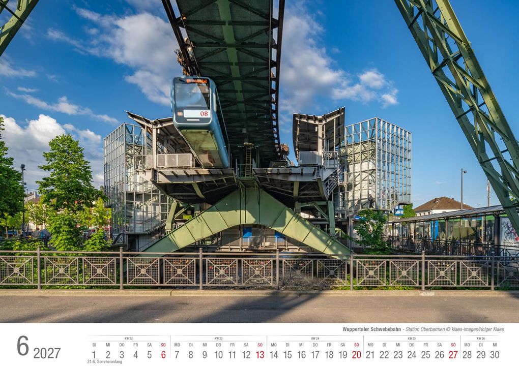 Weitere Ansicht: Wuppertaler Schwebebahn 2027 Bildkalender A3 Spiralbindung