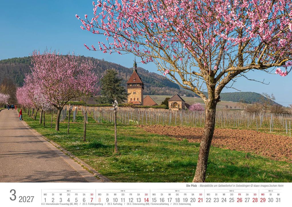 Weitere Ansicht: Die Pfalz 2027 Bildkalender A3 Spiralbindung