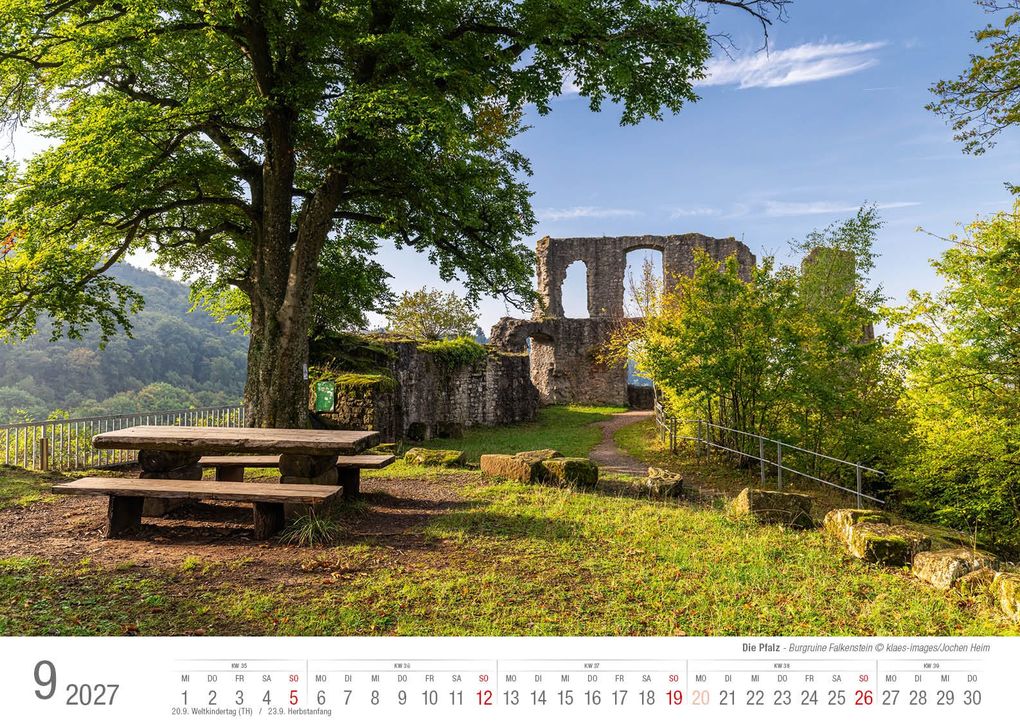 Weitere Ansicht: Die Pfalz 2027 Bildkalender A3 Spiralbindung
