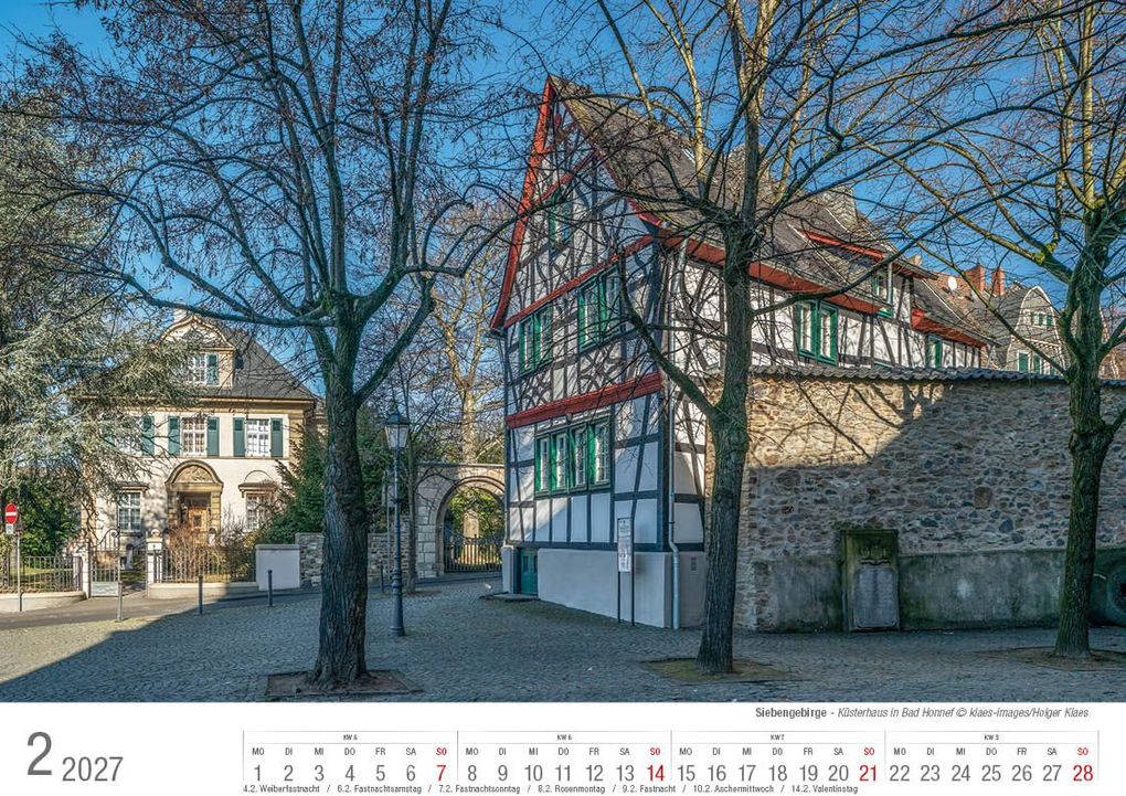 Weitere Ansicht: Siebengebirge 2027 Bildkalender A4 quer, spiralgebunden