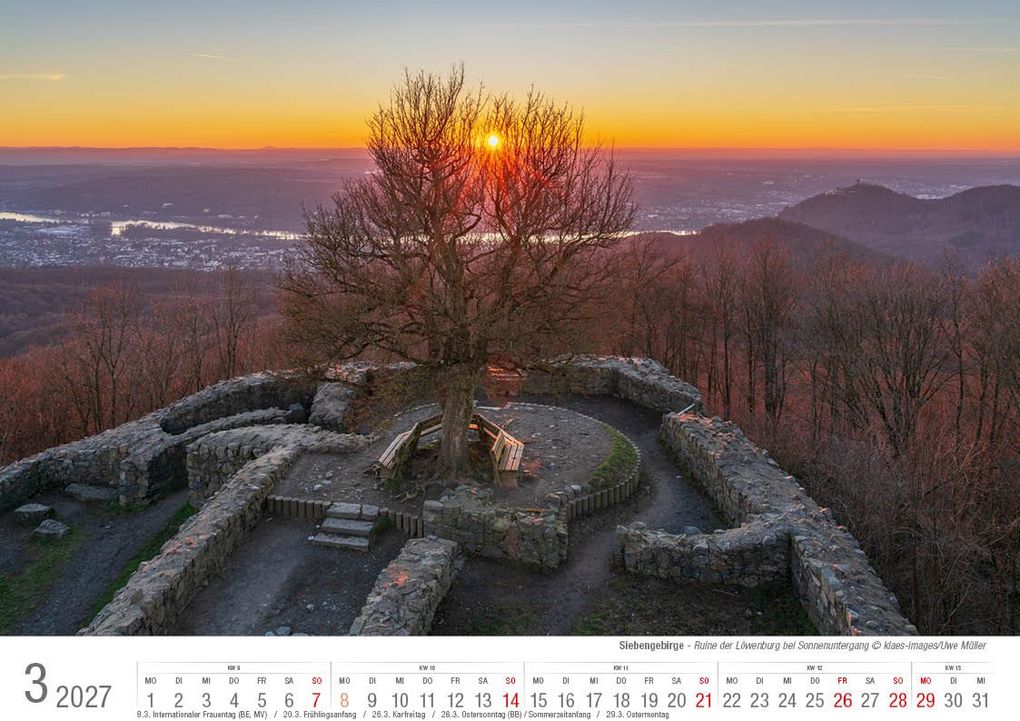 Weitere Ansicht: Siebengebirge 2027 Bildkalender A4 quer, spiralgebunden
