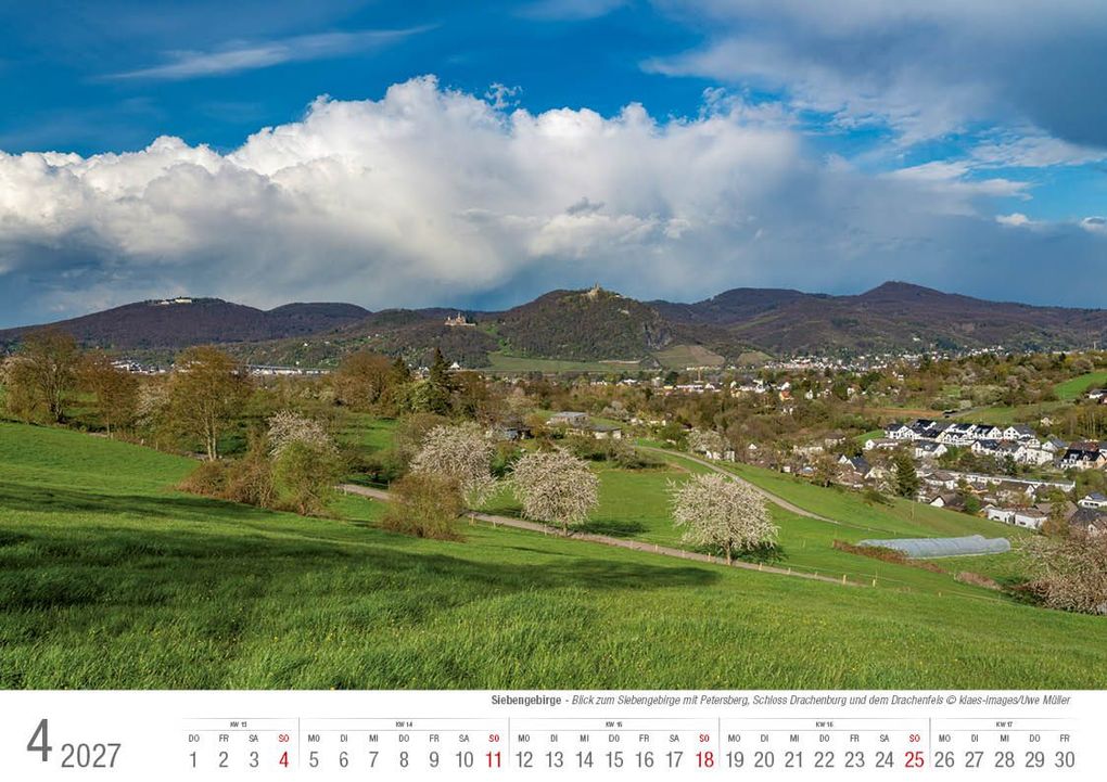 Weitere Ansicht: Siebengebirge 2027 Bildkalender A4 quer, spiralgebunden