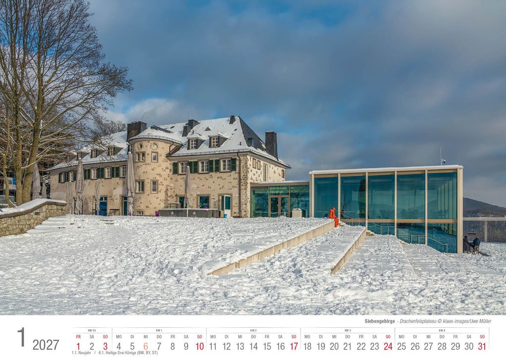 Weitere Ansicht: Siebengebirge 2027 Bildkalender A3 quer, spiralgebunden