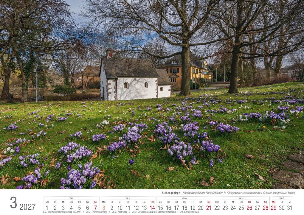 Weitere Ansicht: Siebengebirge 2027 Bildkalender A3 quer, spiralgebunden