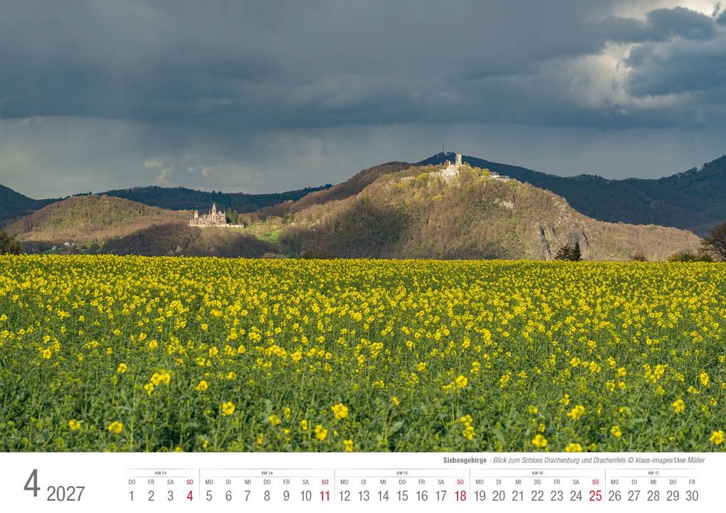 Weitere Ansicht: Siebengebirge 2027 Bildkalender A3 quer, spiralgebunden