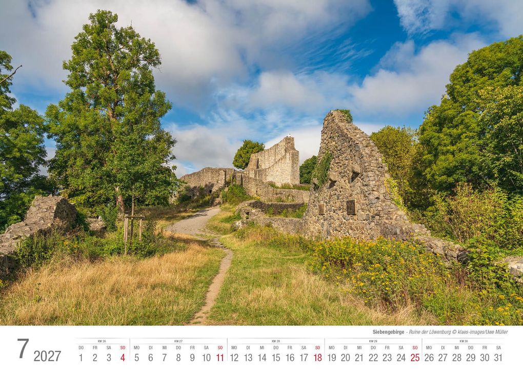 Weitere Ansicht: Siebengebirge 2027 Bildkalender A3 quer, spiralgebunden