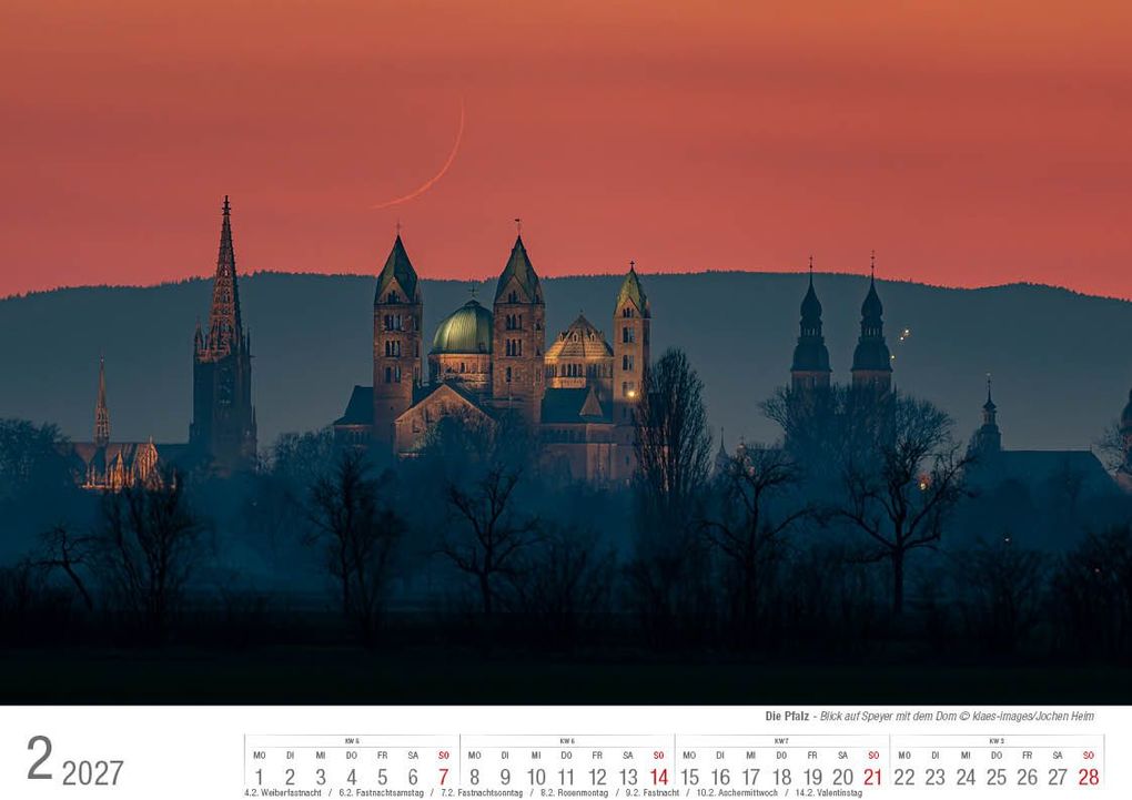 Weitere Ansicht: Die Pfalz 2027 Bildkalender A4 quer, spiralgebunden
