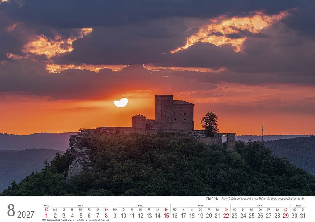Weitere Ansicht: Die Pfalz 2027 Bildkalender A4 quer, spiralgebunden