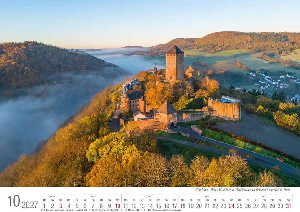 Weitere Ansicht: Die Pfalz 2027 Bildkalender A4 quer, spiralgebunden