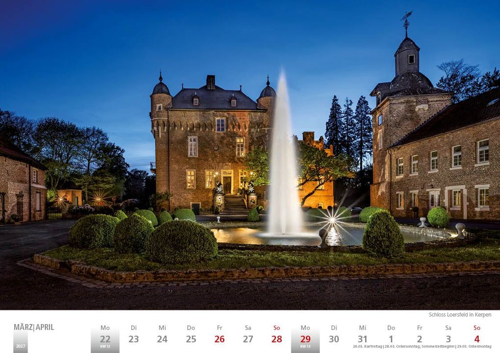 Weitere Ansicht: Rheinland 2027 Wandkalender A4 quer Spiralbindung 28 Blatt mit 56 Seiten