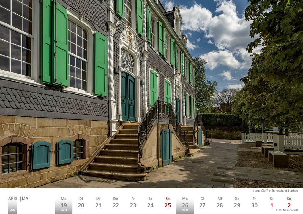 Weitere Ansicht: Rheinland 2027 Wandkalender A4 quer Spiralbindung 28 Blatt mit 56 Seiten