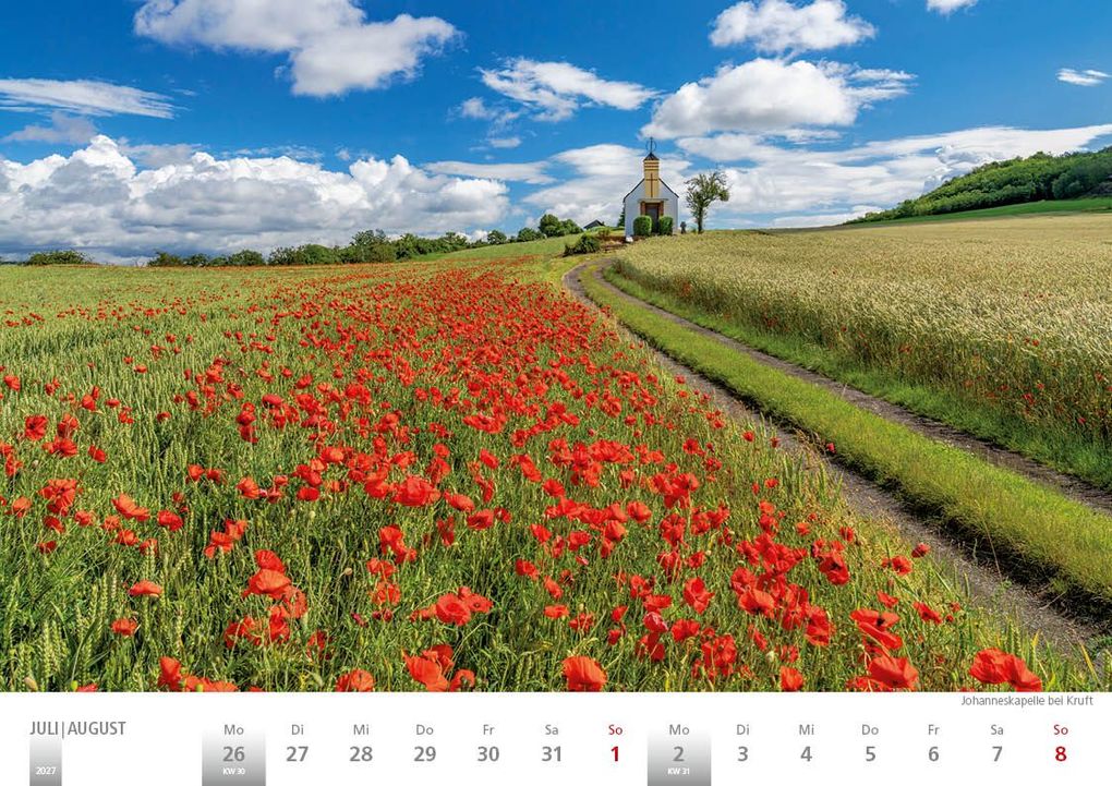 Weitere Ansicht: Rheinland 2027 Wandkalender A4 quer Spiralbindung 28 Blatt mit 56 Seiten