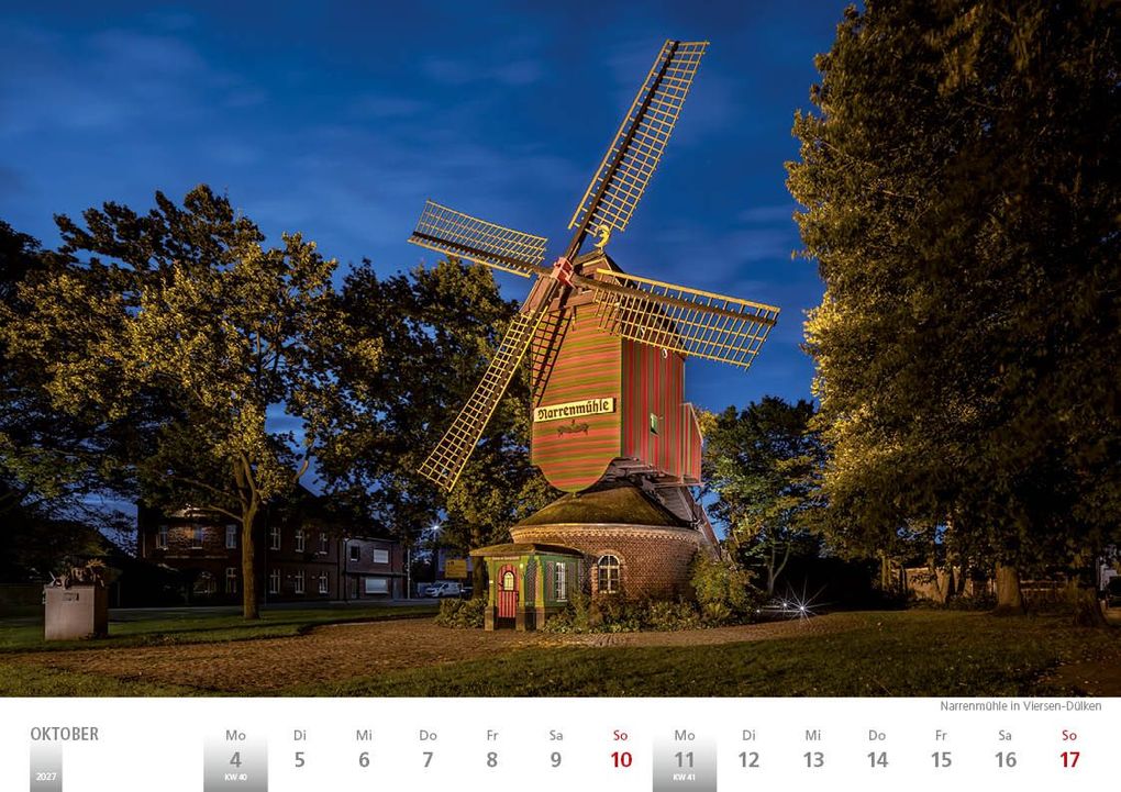 Weitere Ansicht: Rheinland 2027 Wandkalender A4 quer Spiralbindung 28 Blatt mit 56 Seiten