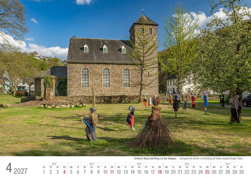 Weitere Ansicht: Schloss Burg und Burg an der Wupper 2027 Bildkalender A4 quer, spiralgebunden