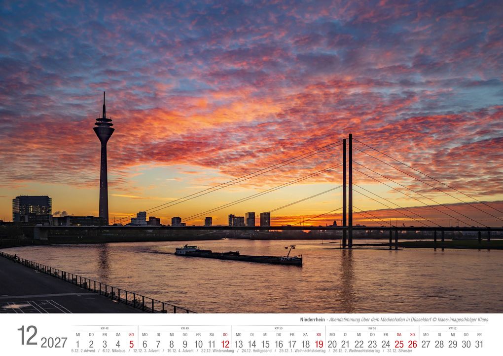 Weitere Ansicht: Niederrhein 2027 Bildkalender A3 Spiralbindung