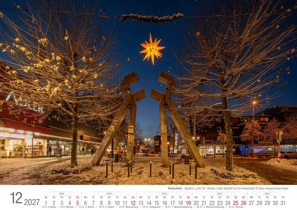 Weitere Ansicht: Remscheid 2027 Bildkalender A3 Spiralbindung