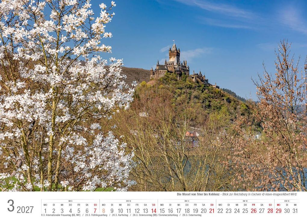 Weitere Ansicht: Mosel von Trier bis Koblenz 2027 Bildkalender A4 quer, spiralgebunden