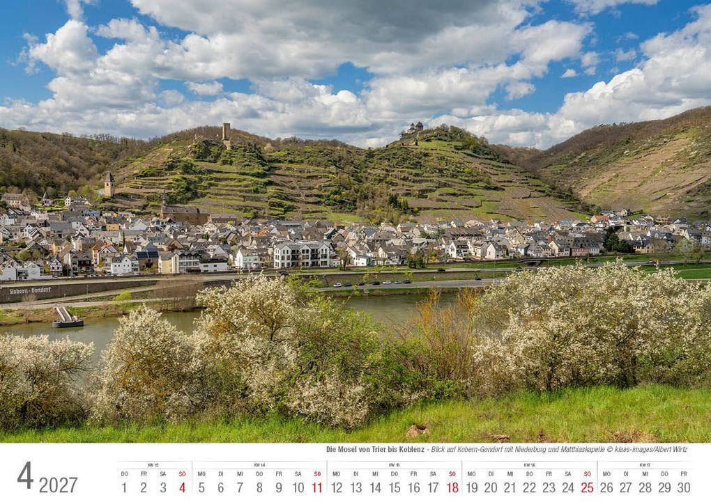 Weitere Ansicht: Mosel von Trier bis Koblenz 2027 Bildkalender A4 quer, spiralgebunden
