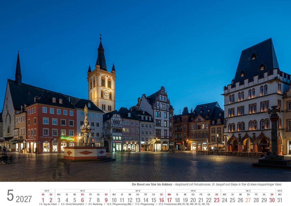 Weitere Ansicht: Mosel von Trier bis Koblenz 2027 Bildkalender A4 quer, spiralgebunden