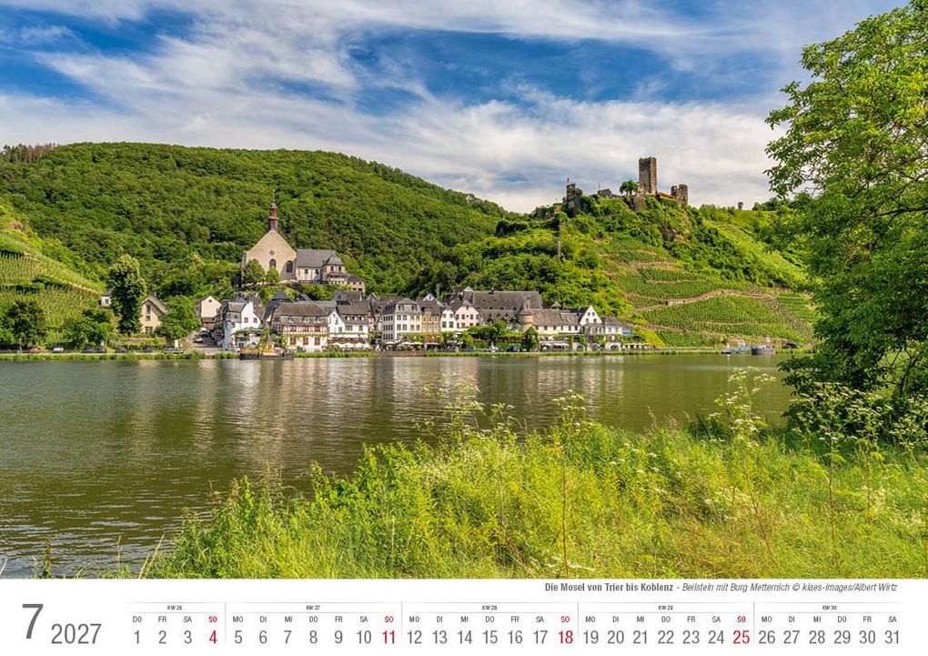 Weitere Ansicht: Mosel von Trier bis Koblenz 2027 Bildkalender A4 quer, spiralgebunden