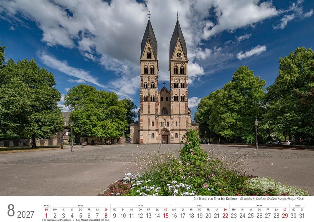 Weitere Ansicht: Mosel von Trier bis Koblenz 2027 Bildkalender A4 quer, spiralgebunden