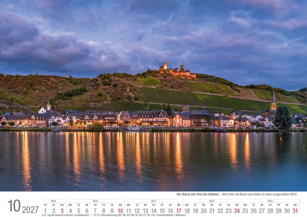 Weitere Ansicht: Mosel von Trier bis Koblenz 2027 Bildkalender A4 quer, spiralgebunden