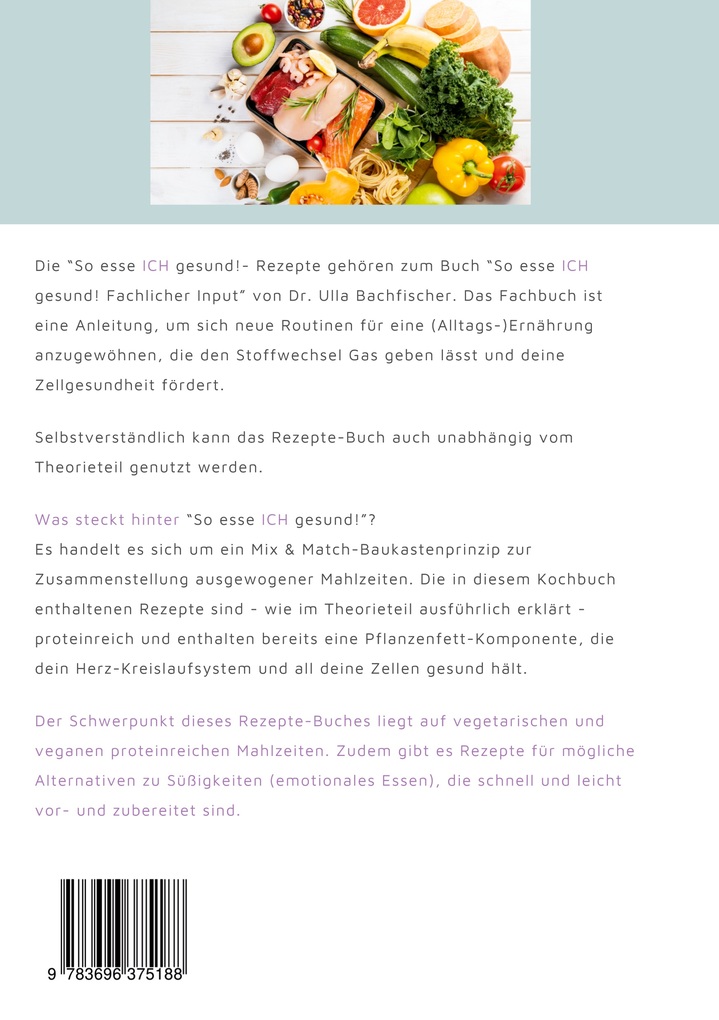 Weitere Ansicht: So esse ICH gesund! Mix & Match - deine persönliche Gesund-Küche | Ulla Bachfischer