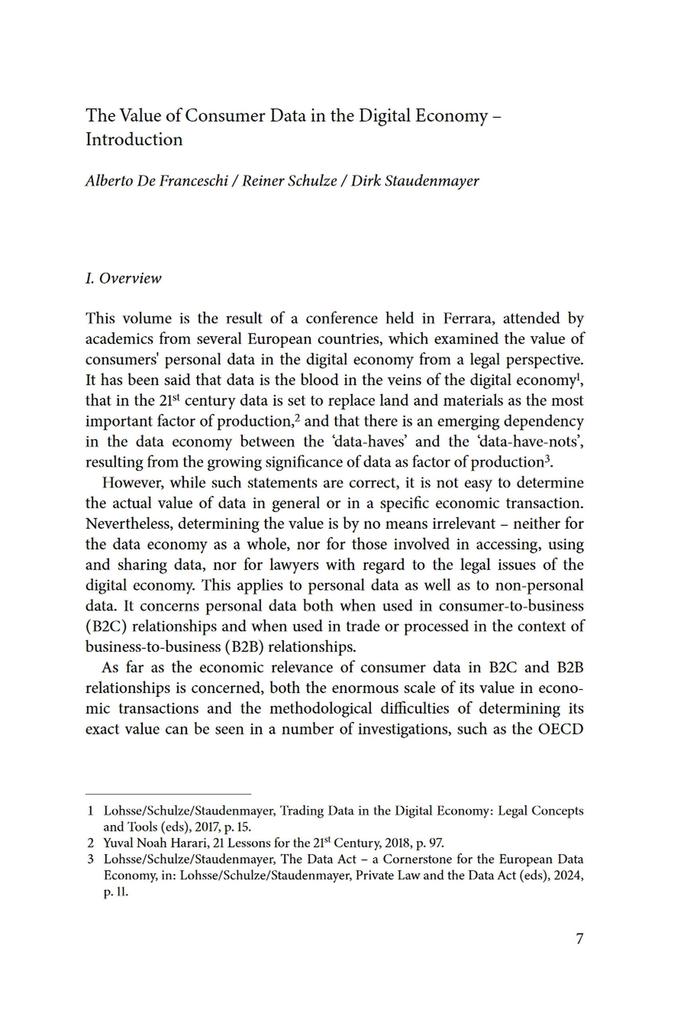Produktbild: The Value of Consumer Data in the Digital Economy