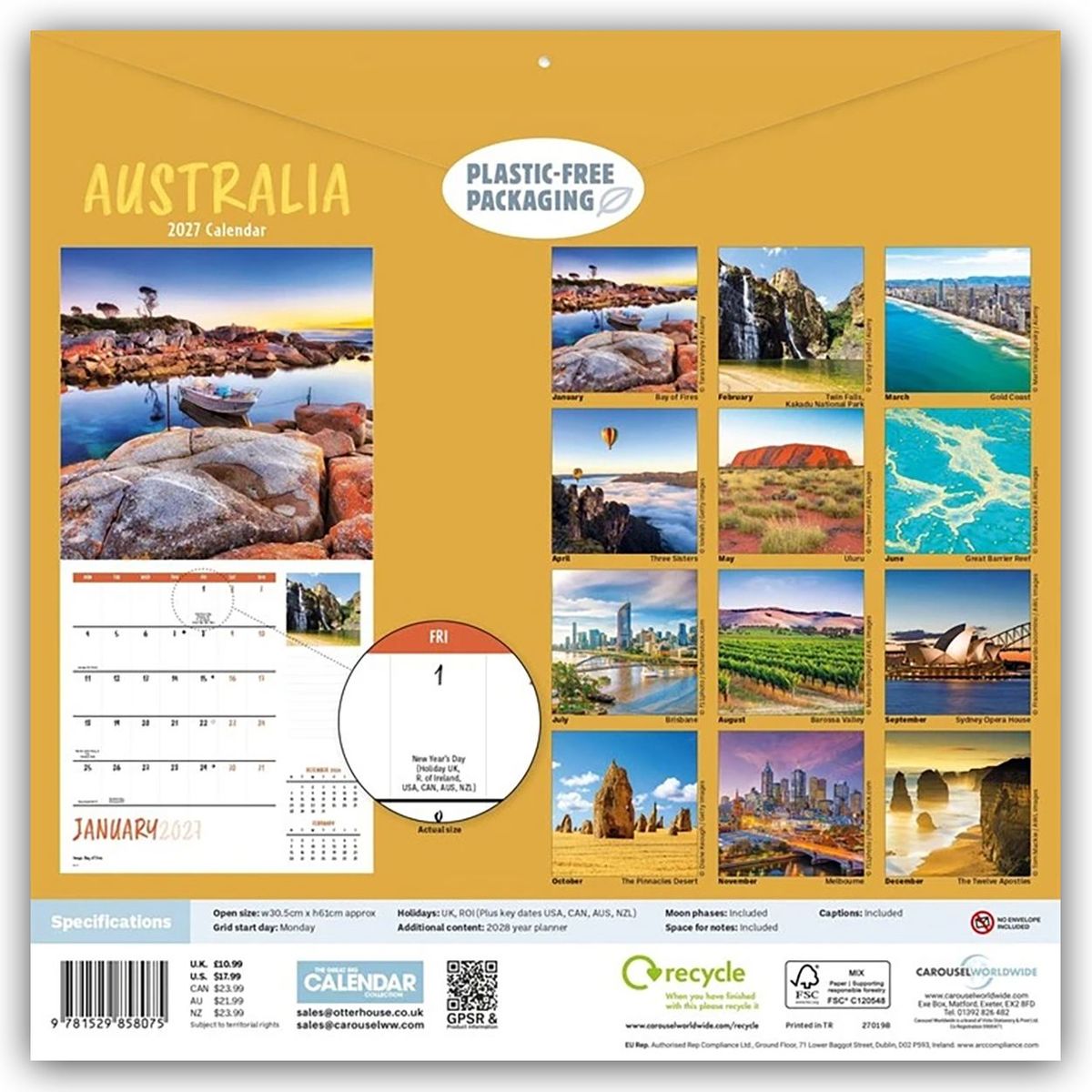 Weitere Ansicht: Australia - Australien 2027 - Wand-Kalender | Carousel Calendar