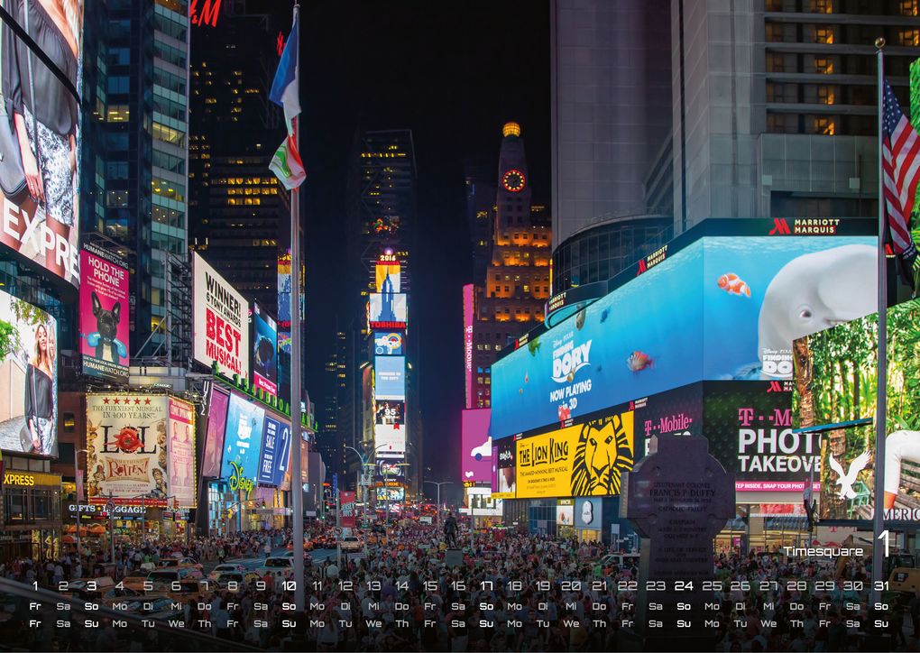 Weitere Ansicht: New York - die Stadt, die niemals schläft - 2027 - Kalender DIN A3