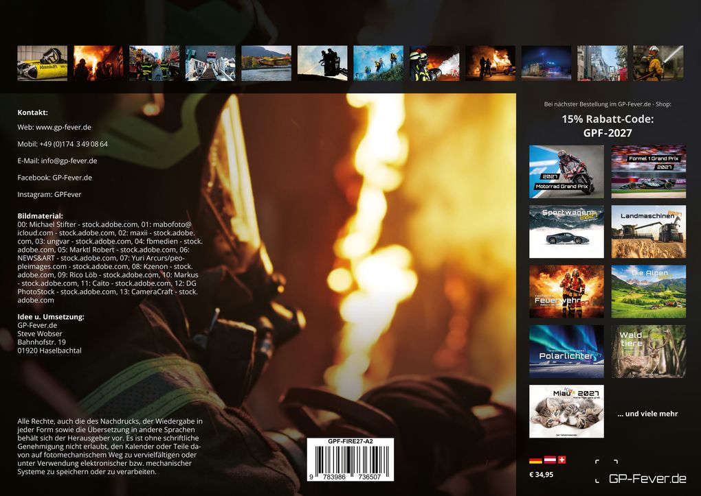 Weitere Ansicht: FIREFIGHTER - Retter in der Not - Feuerwehr - 2027 - Kalender DIN A2