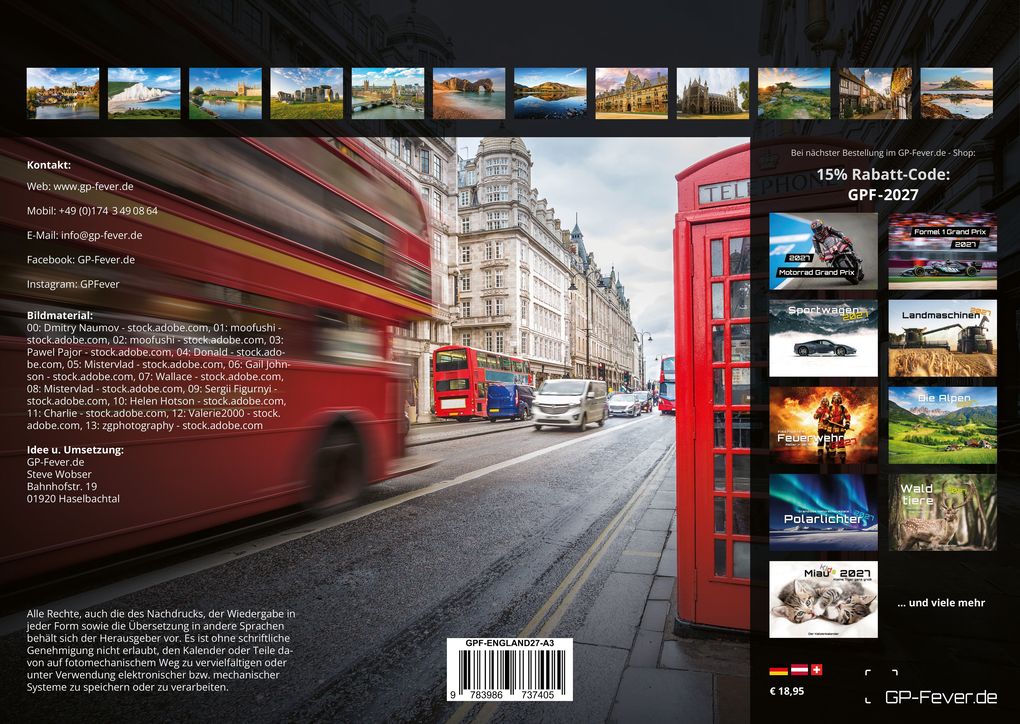Weitere Ansicht: England - It's Tea Time - 2027 - Kalender DIN A3