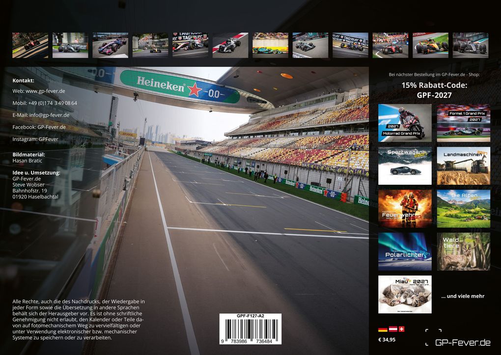 Weitere Ansicht: Formel 1 - Grand Prix - 2027 - F1 Kalender DIN A2