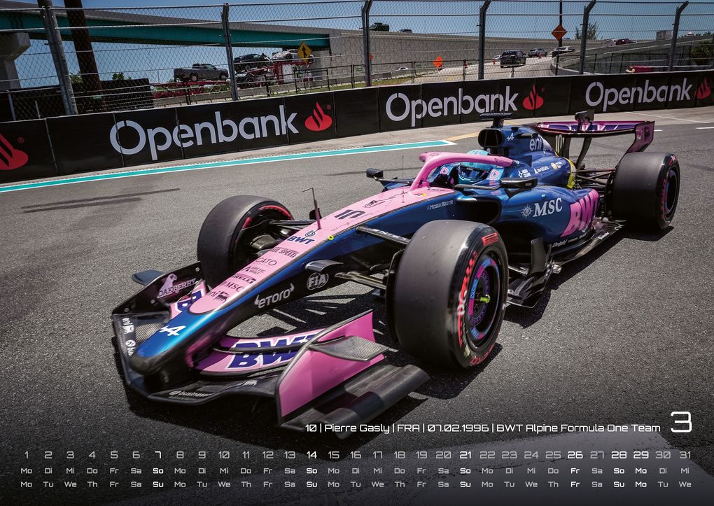 Weitere Ansicht: Formel 1 - Grand Prix - 2027 - F1 Kalender DIN A2