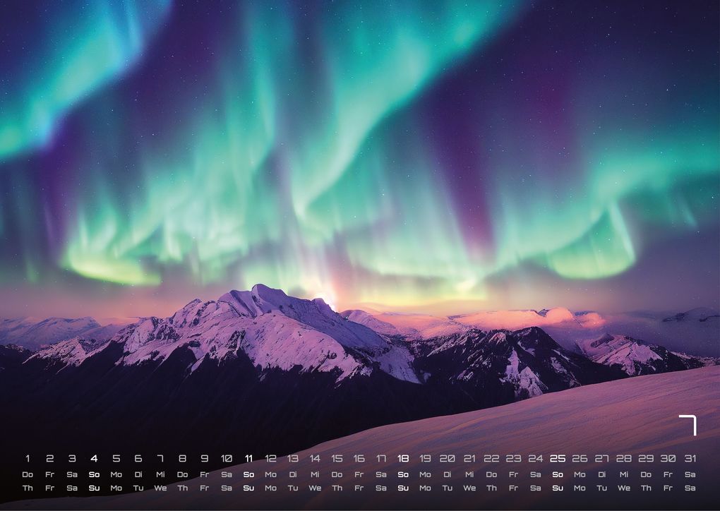 Weitere Ansicht: Polarlichter - grandiose Naturschauspiele - 2027 - Kalender DIN A3