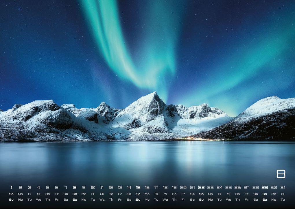 Weitere Ansicht: Polarlichter - grandiose Naturschauspiele - 2027 - Kalender DIN A3