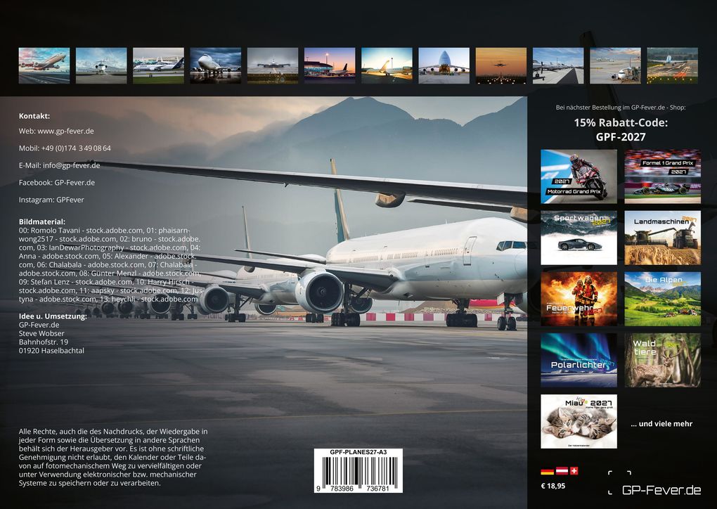 Weitere Ansicht: Planes - Über den Wolken - Flugzeuge - 2027 - Kalender DIN A3