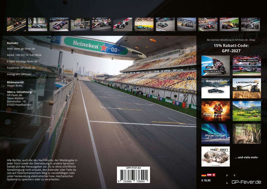 Weitere Ansicht: Formel 1 - Grand Prix - 2027 - F1 Kalender DIN A3