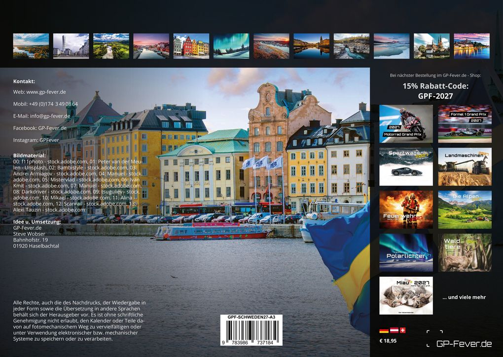 Weitere Ansicht: Schweden - Magie des Nordens - 2027 - Kalender DIN A3