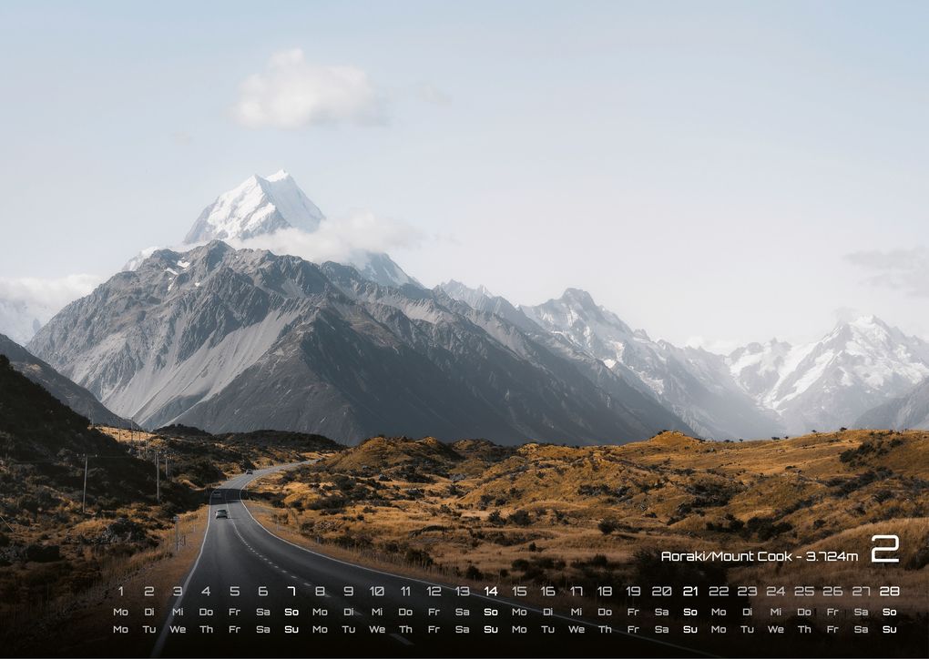 Weitere Ansicht: Neuseeland - Das Land der langen weißen Wolke - 2027 - Kalender DIN A3