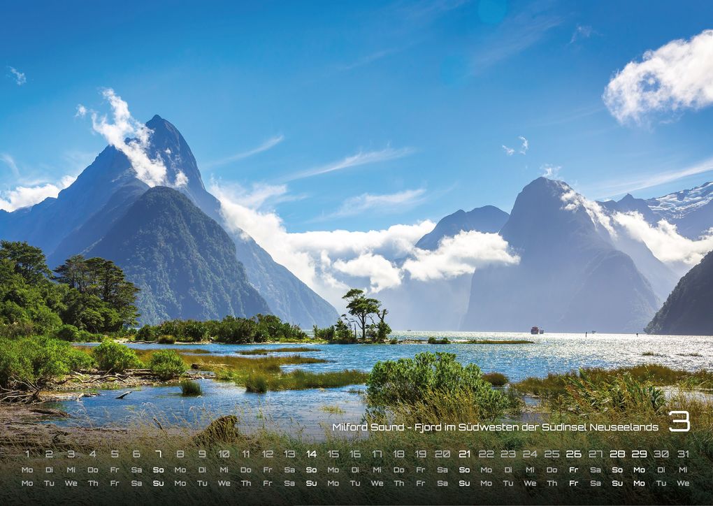 Weitere Ansicht: Neuseeland - Das Land der langen weißen Wolke - 2027 - Kalender DIN A3