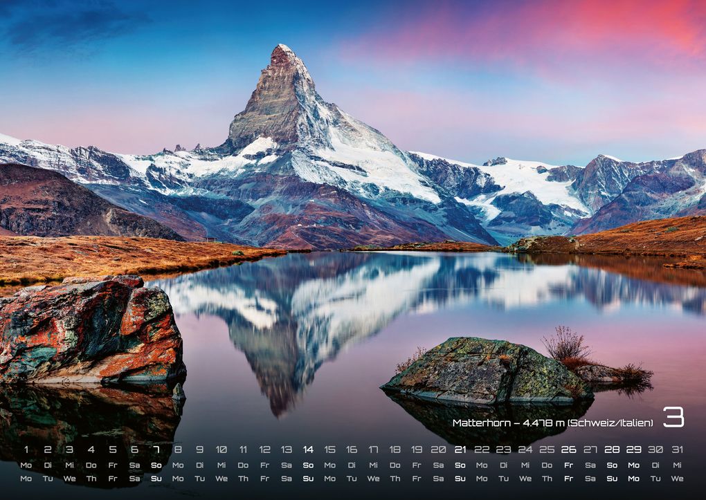 Weitere Ansicht: Die Alpen - dem Himmel so nah - 2027 - Kalender DIN A2