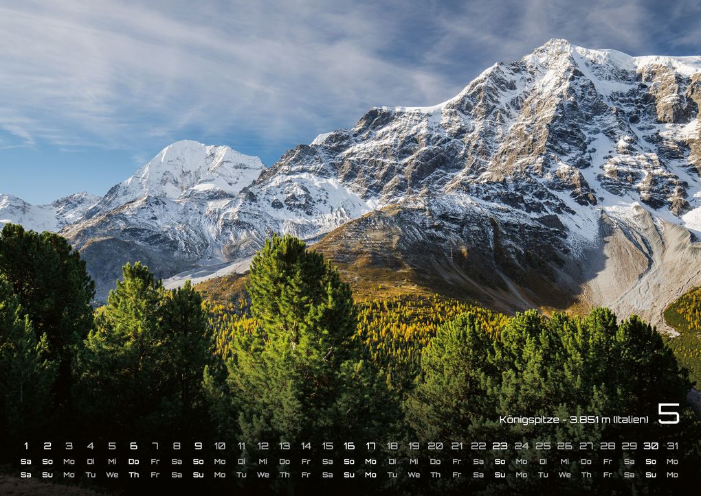 Weitere Ansicht: Die Alpen - dem Himmel so nah - 2027 - Kalender DIN A2