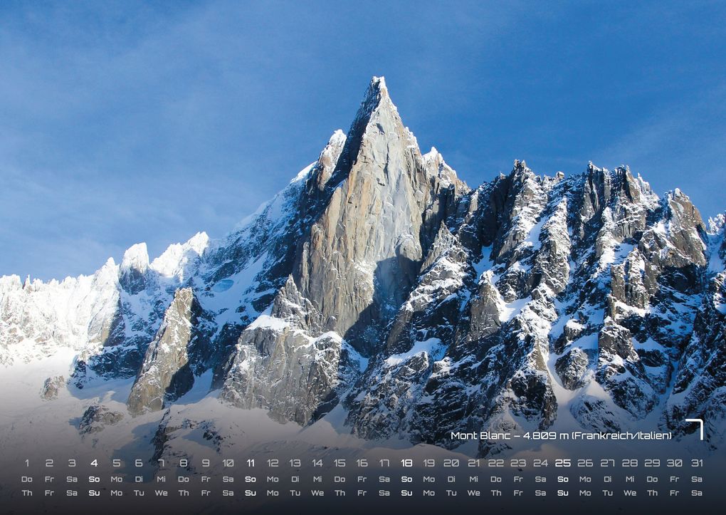 Weitere Ansicht: Die Alpen - dem Himmel so nah - 2027 - Kalender DIN A2
